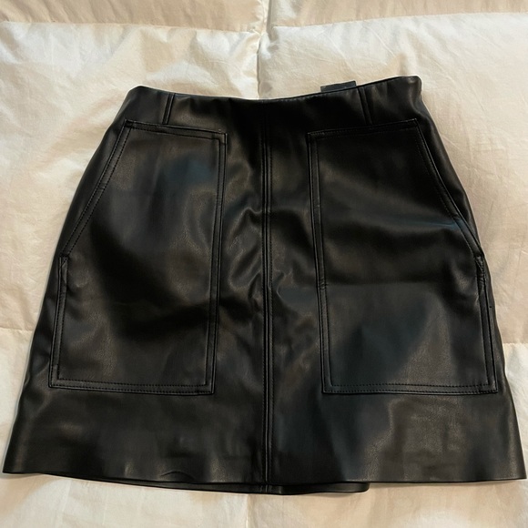 Faux leather skirt